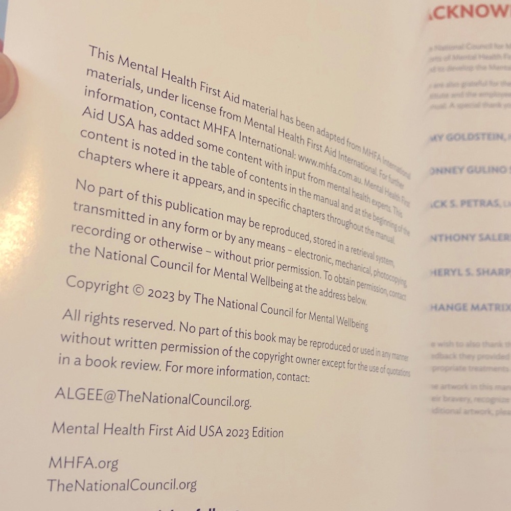 Mental Health First Aid USA Adult Manual - Version 2.0 - Picture 3 of 10